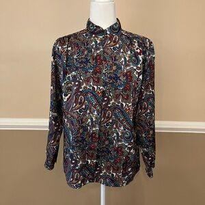 Vintage Paisley Button-Up Shirt